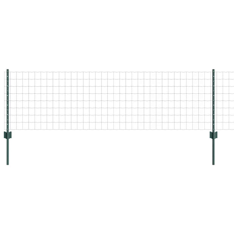 Load image into Gallery viewer, Vidaxl hek met paal groen 0,6 x 10 m staal en pvc
