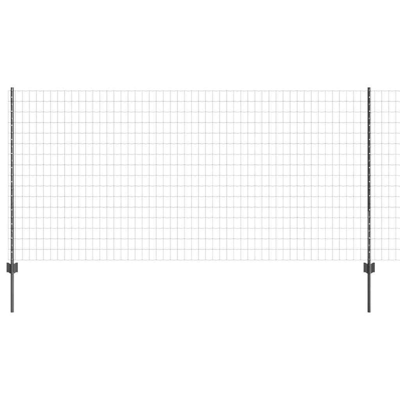 Load image into Gallery viewer, Vidaxl hek met paal grijs 1,2 x 10 m staal en pvc