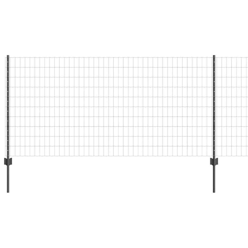 Load image into Gallery viewer, Vidaxl hek met paal grijs 1 x 10 m staal en pvc