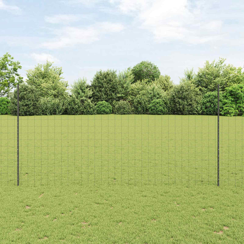 Load image into Gallery viewer, Vidaxl hek met paal grijs 1,5 x 10 m staal