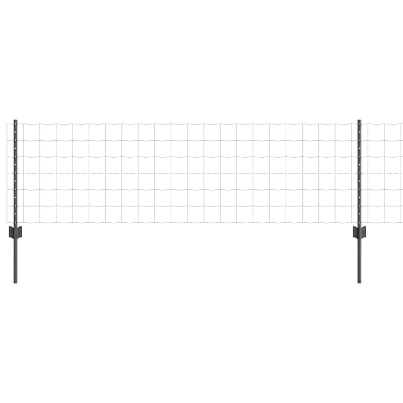 Load image into Gallery viewer, Vidaxl hek met paal grijs 0,6 x 25 m staal en pvc
