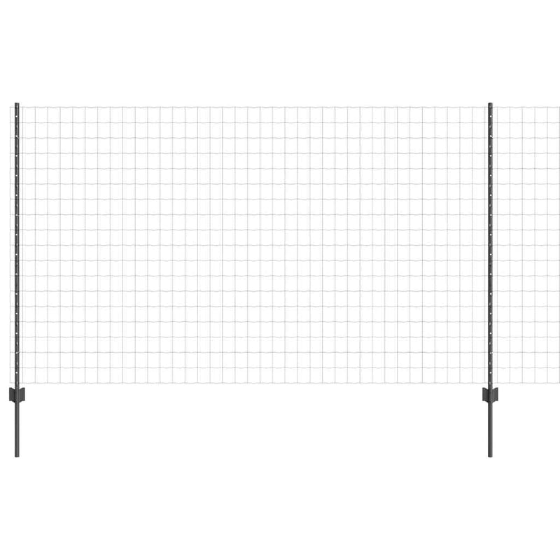 Load image into Gallery viewer, Vidaxl hek met paal grijs 1,4 x 10 m staal en pvc