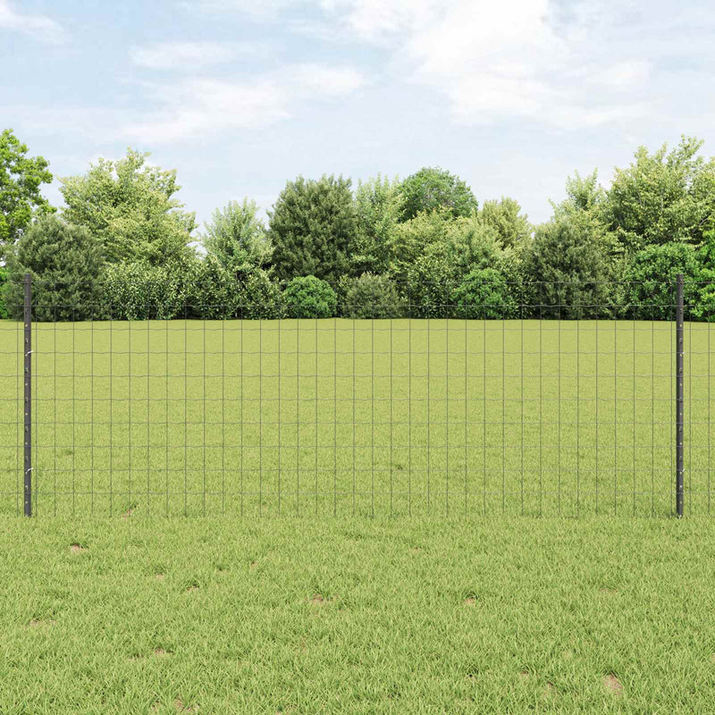 Load image into Gallery viewer, Vidaxl hek met paal grijs 0,8 x 25 m staal