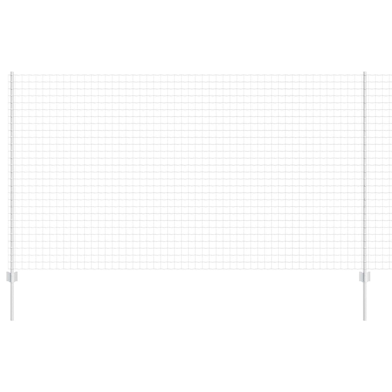 Load image into Gallery viewer, Vidaxl hek met paal zilver 1,4 x 10 m staal