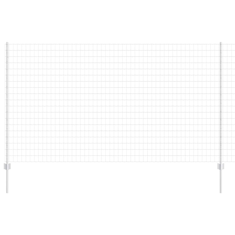Load image into Gallery viewer, Vidaxl hek met paal zilver 1,4 x 10 m staal