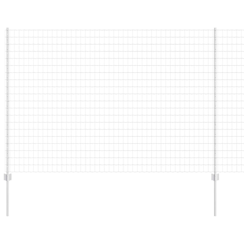 Load image into Gallery viewer, Vidaxl hek met paal zilver 1,5 x 10 m staal