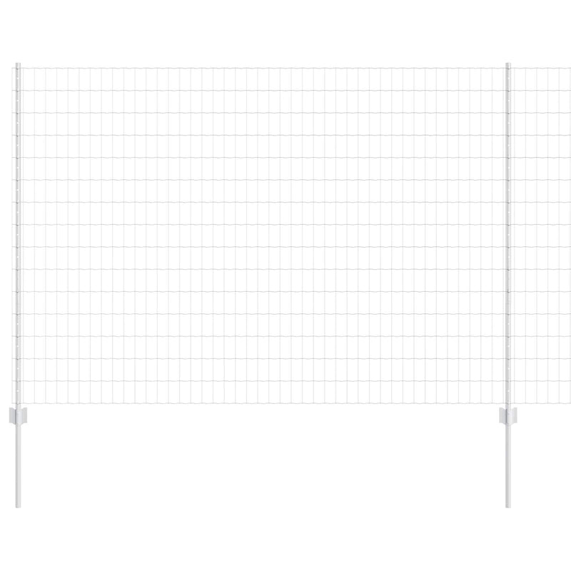 Load image into Gallery viewer, Vidaxl hek met paal zilver 1,5 x 10 m staal
