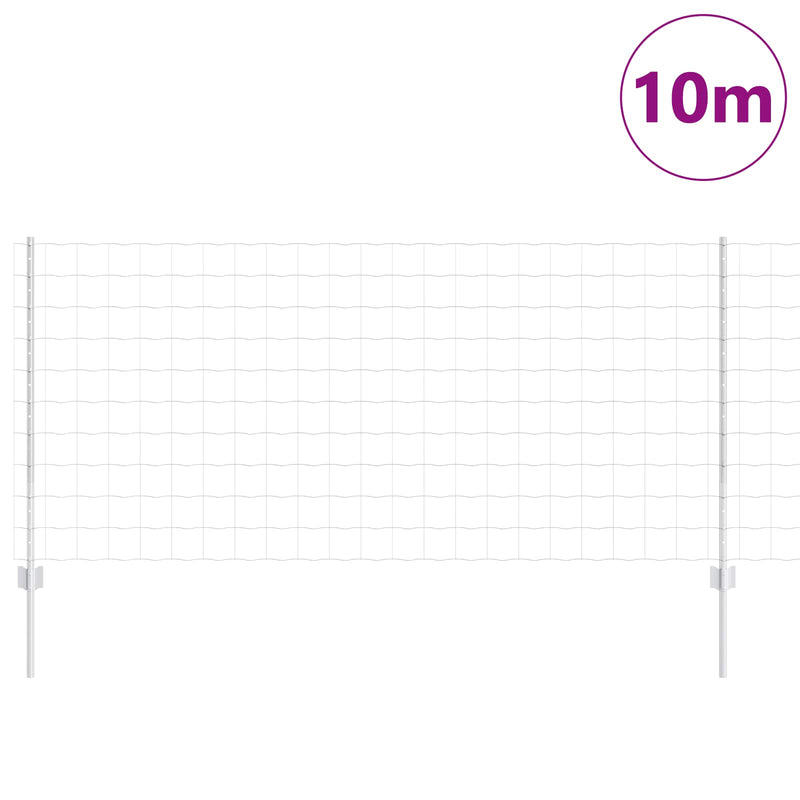 Load image into Gallery viewer, Vidaxl hek met paal zilver 1 x 10 m staal
