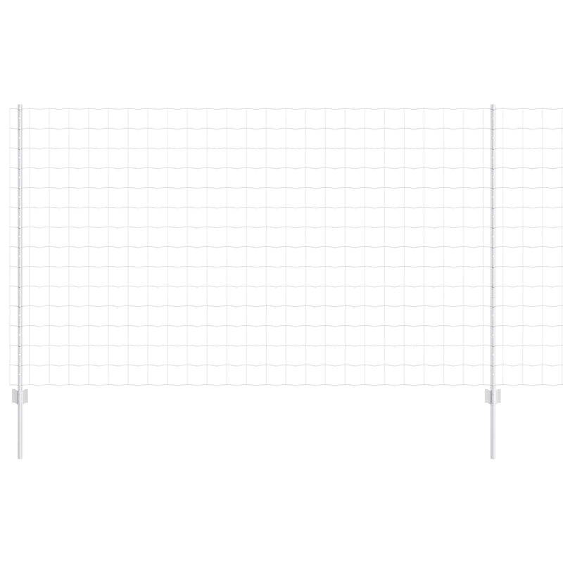Load image into Gallery viewer, Vidaxl hek met paal zilver 1,4 x 10 m staal