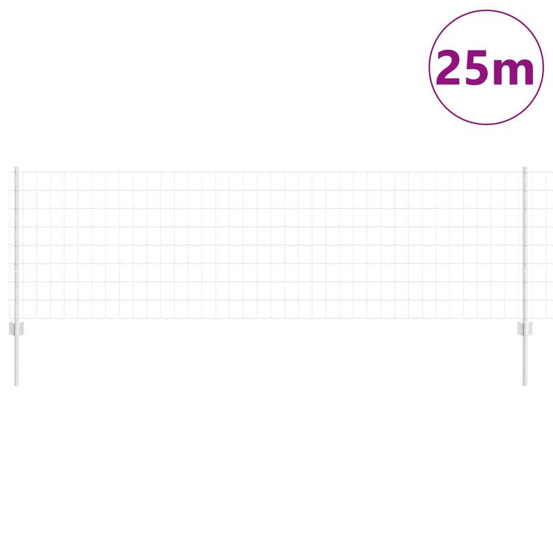 Load image into Gallery viewer, Vidaxl hek met paal zilver 0,8 x 25 m staal