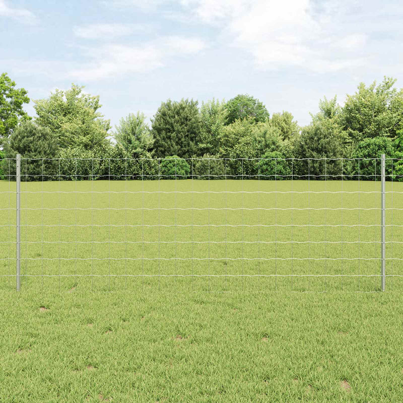 Load image into Gallery viewer, Vidaxl hek met paal zilver 0,8 x 25 m staal
