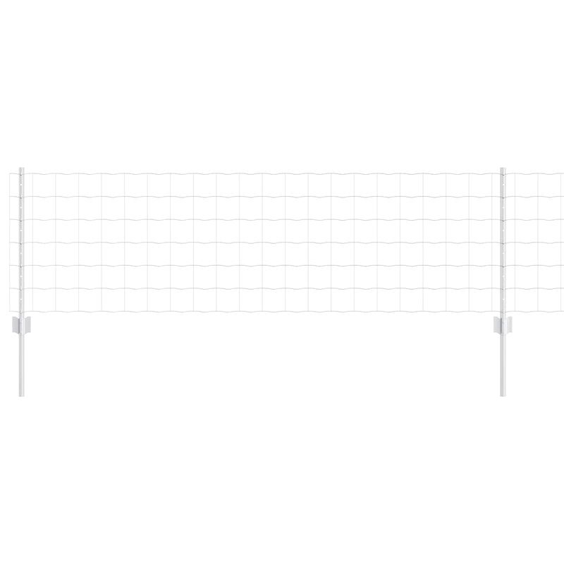 Load image into Gallery viewer, Vidaxl hek met paal zilver 0,6 x 50 m staal