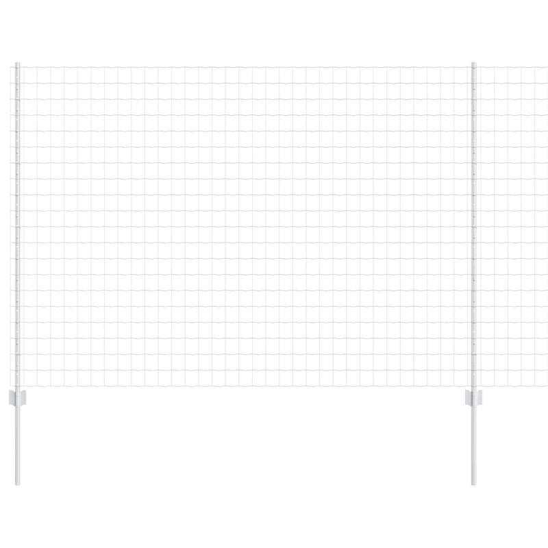 Load image into Gallery viewer, Vidaxl hek met paal zilver 1,5 x 10 m staal