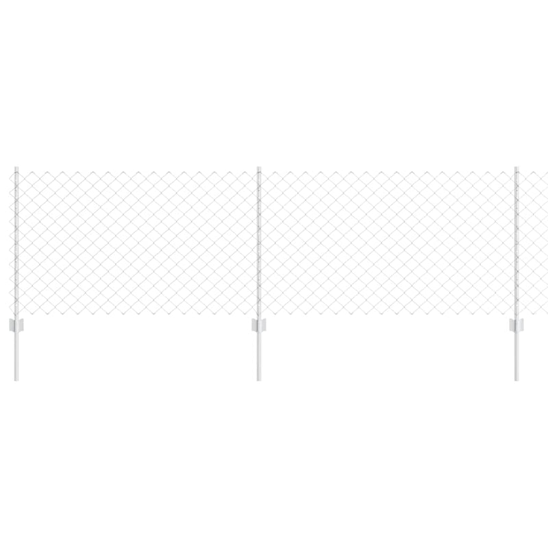 Load image into Gallery viewer, Vidaxl hek met paal zilver 0,8 x 10 m staal