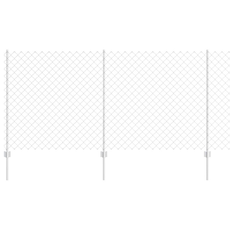 Load image into Gallery viewer, Vidaxl hek met paal zilver 1,2 x 10 m staal