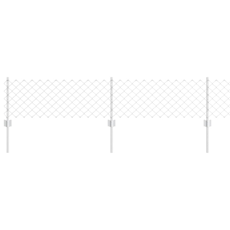Load image into Gallery viewer, Vidaxl hek met paal zilver 0,4 x 25 m staal