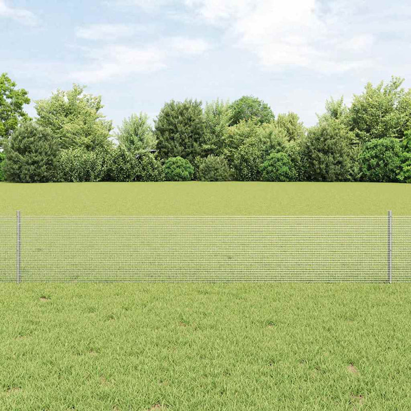Load image into Gallery viewer, Vidaxl hek met paal zilver 0,4 x 10 m staal