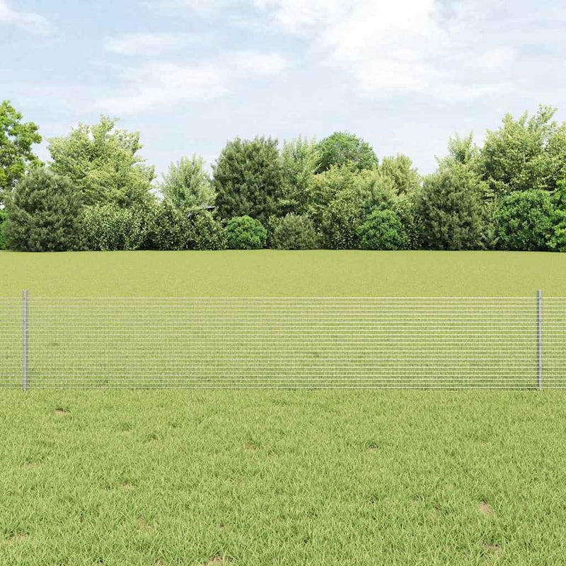 Load image into Gallery viewer, Vidaxl hek met paal zilver 0,4 x 10 m staal