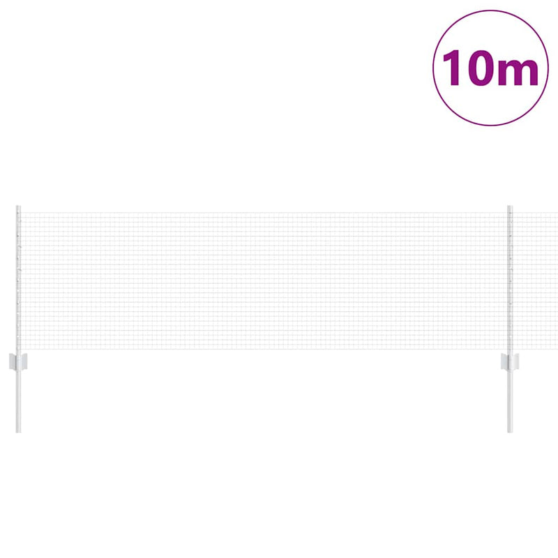Load image into Gallery viewer, Vidaxl hek met paal zilver 0,6 x 10 m staal