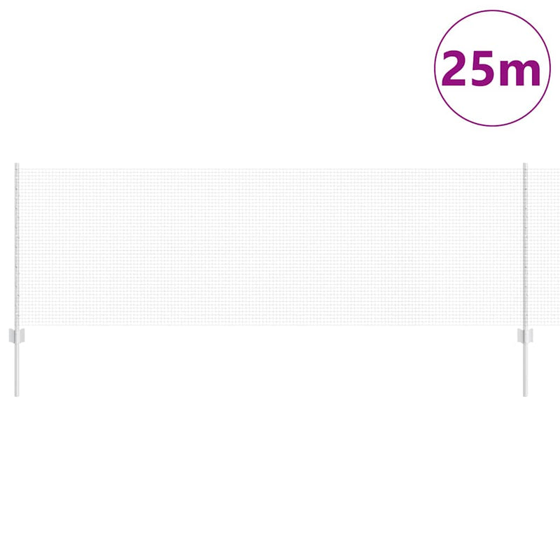 Load image into Gallery viewer, Vidaxl hek met paal zilver 0,8 x 25 m staal