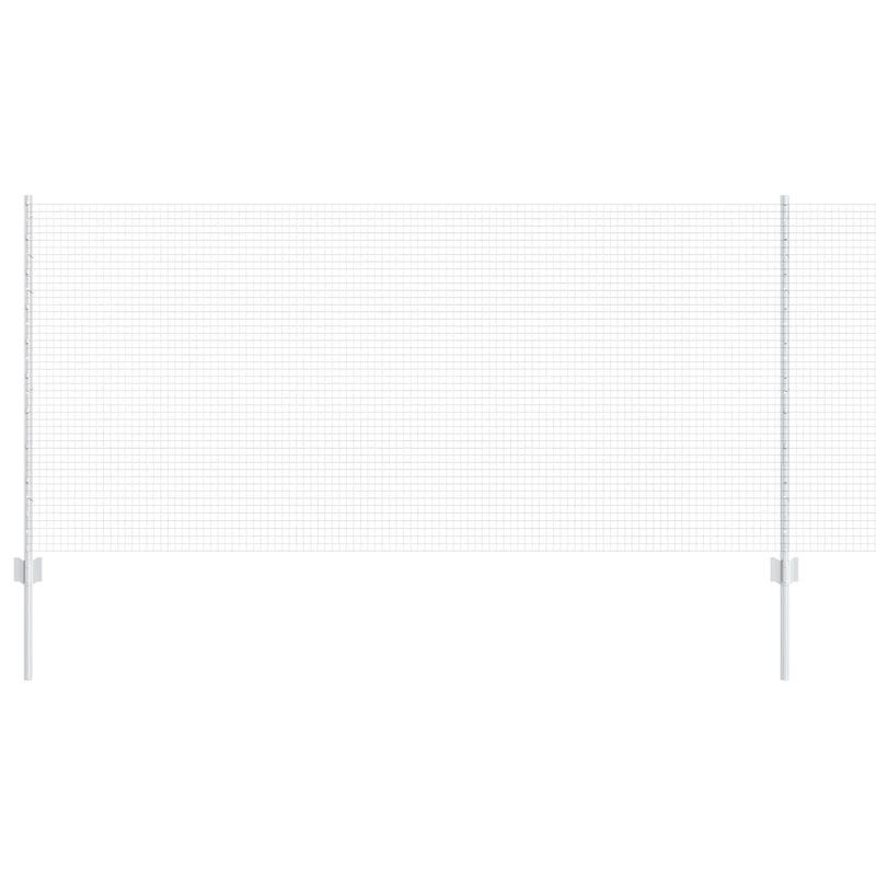 Load image into Gallery viewer, Vidaxl hek met paal zilver 1 x 25 m staal