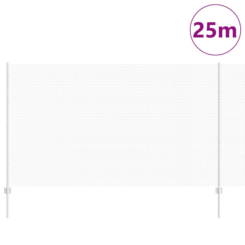 Load image into Gallery viewer, Vidaxl hek met paal zilver 1,4 x 25 m staal