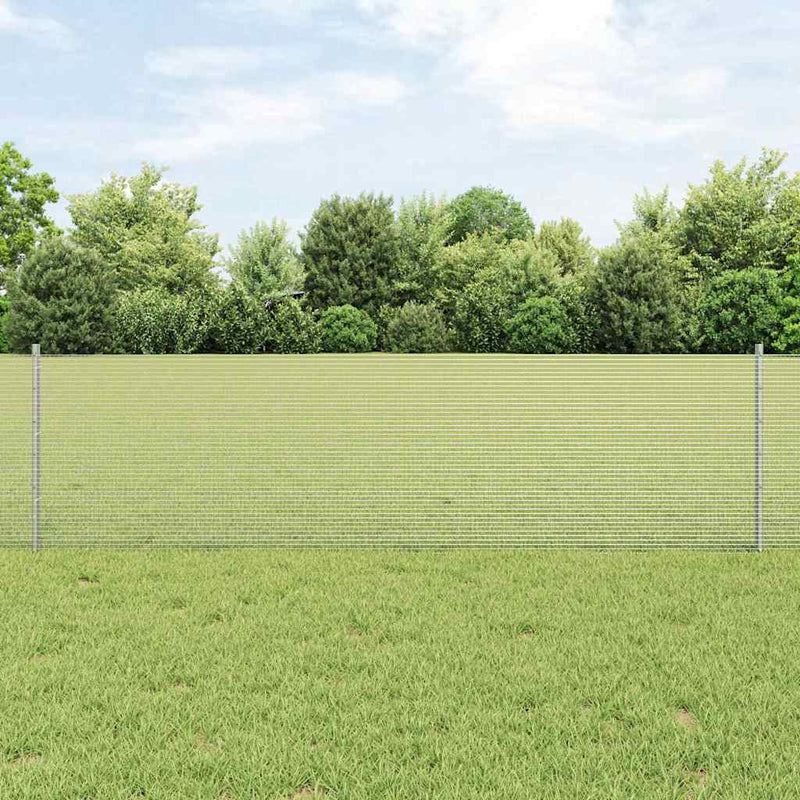 Load image into Gallery viewer, Vidaxl hek met paal zilver 0,6 x 50 m staal