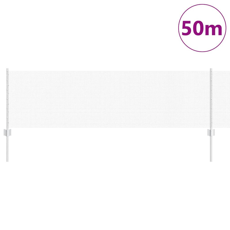 Load image into Gallery viewer, Vidaxl hek met paal zilver 0,6 x 50 m staal