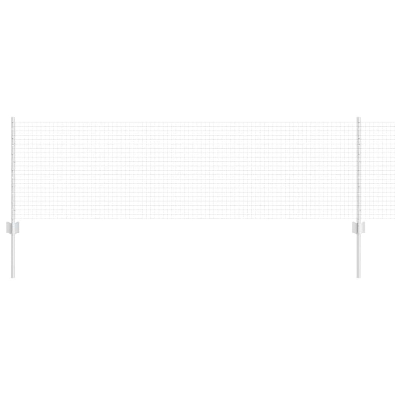 Load image into Gallery viewer, Vidaxl hek met paal zilver 0,6 x 50 m staal