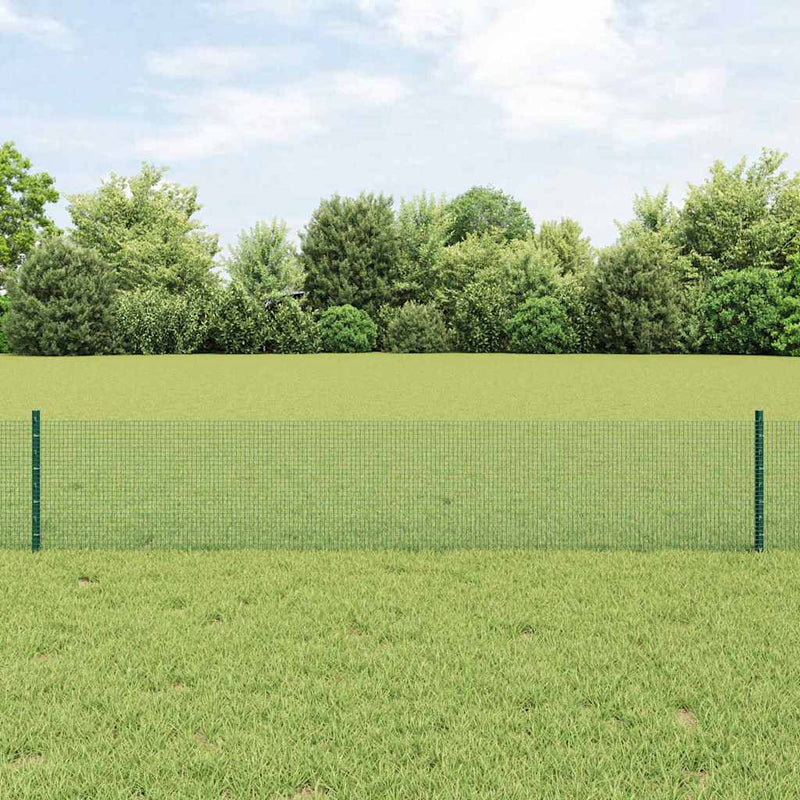 Load image into Gallery viewer, Vidaxl hek met paal groen 0,4 x 10 m staal en pvc