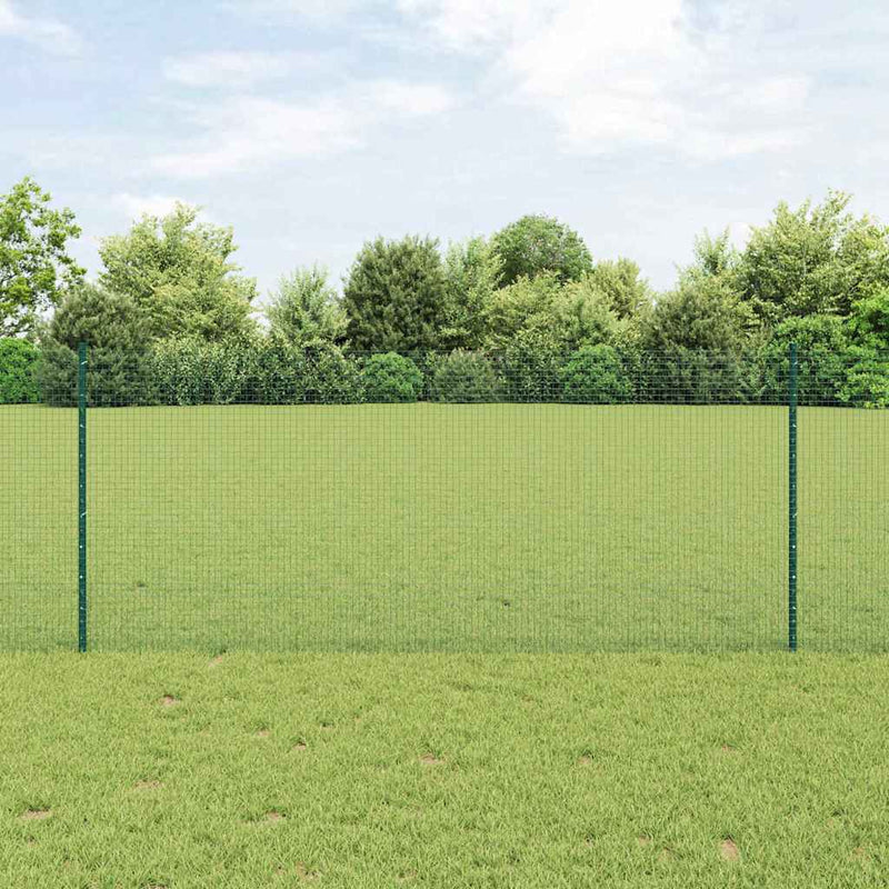 Load image into Gallery viewer, Vidaxl hek met paal groen 1 x 10 m staal