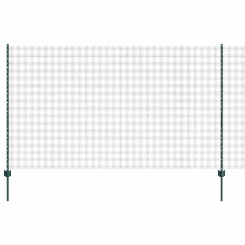 Load image into Gallery viewer, Vidaxl hek met paal groen 1,4 x 10 m staal en pvc