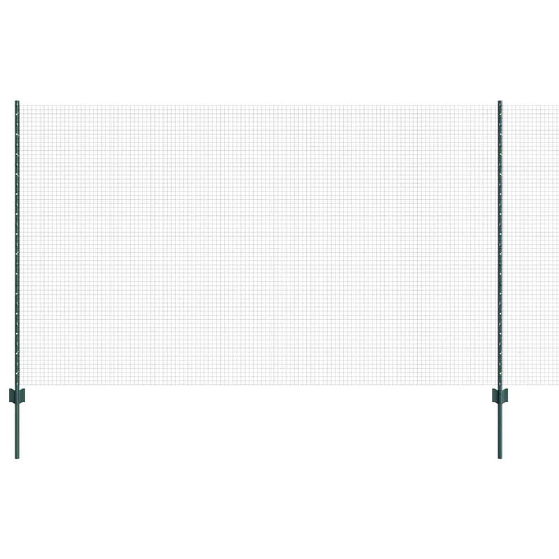 Load image into Gallery viewer, Vidaxl hek met paal groen 1,4 x 25 m staal en pvc