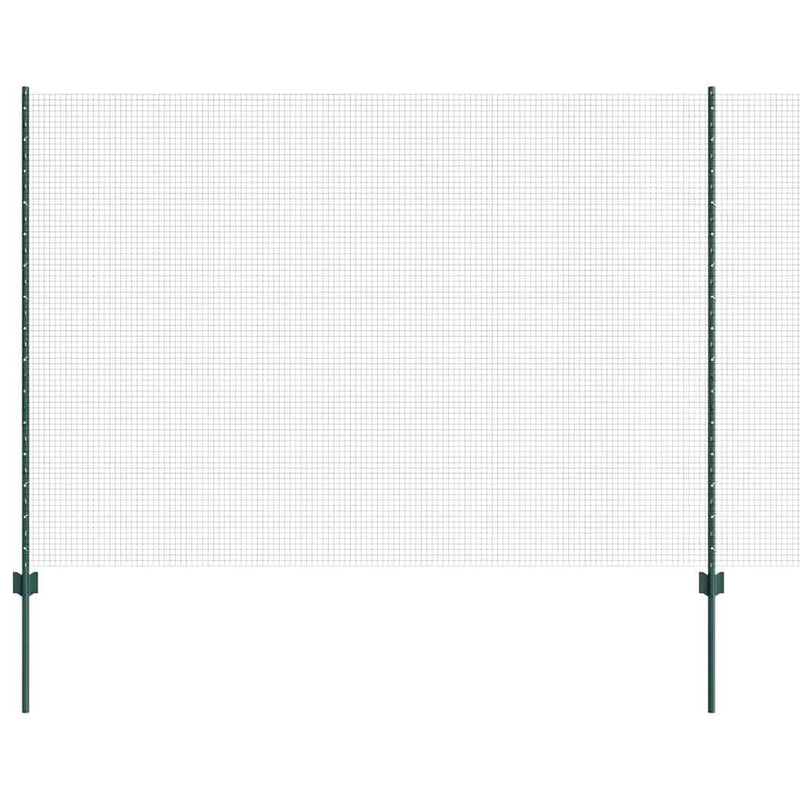 Load image into Gallery viewer, Vidaxl hek met paal groen 1,5 x 25 m staal en pvc