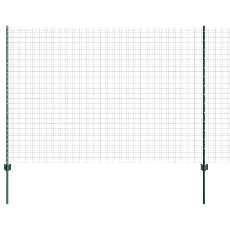 Load image into Gallery viewer, Vidaxl hek met paal groen 1,5 x 25 m staal