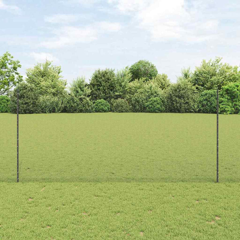 Load image into Gallery viewer, Vidaxl hek met paal grijs 1,4 x 10 m staal en pvc