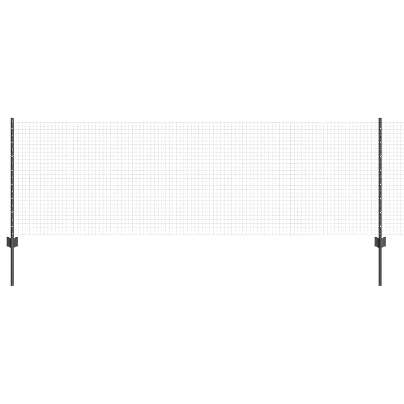 Load image into Gallery viewer, Vidaxl hek met paal grijs 0,8 x 25 m staal en pvc