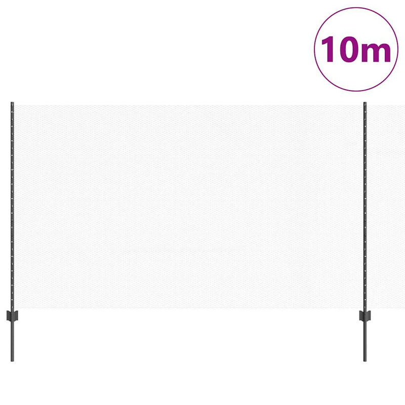 Load image into Gallery viewer, Vidaxl hek met paal grijs 1,4 x 10 m staal en pvc
