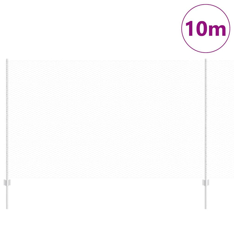 Load image into Gallery viewer, Vidaxl hek met paal zilver 1,4 x 10 m staal