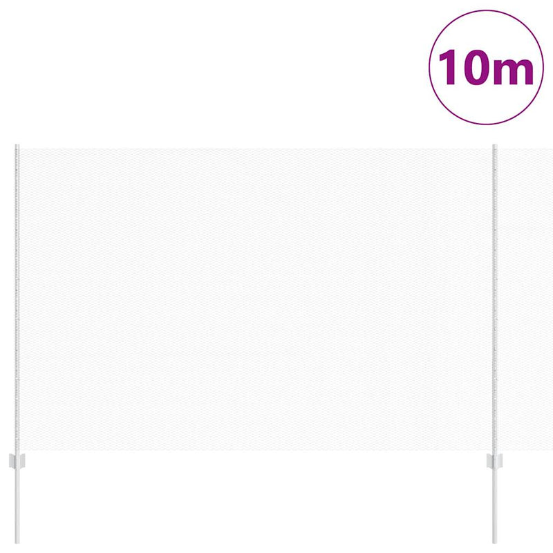 Load image into Gallery viewer, Vidaxl hek met paal zilver 1,6 x 10 m staal
