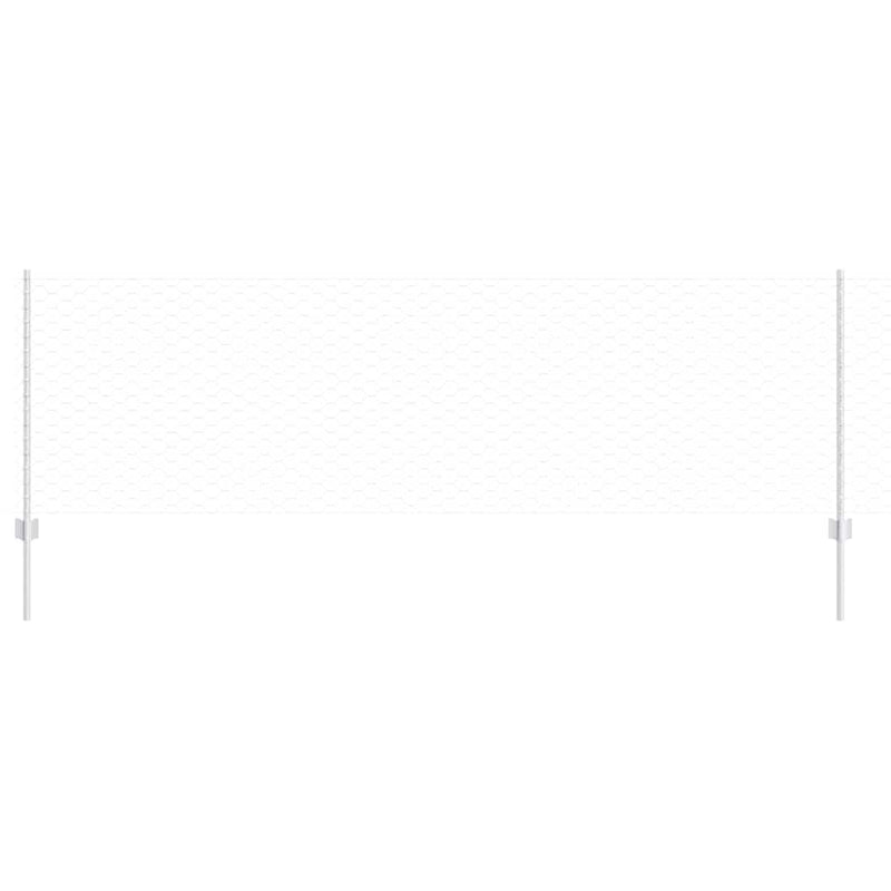 Load image into Gallery viewer, Vidaxl hek met paal zilver 0,8 x 25 m staal