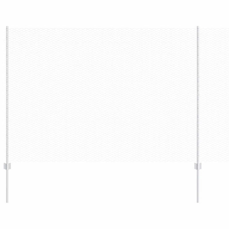 Load image into Gallery viewer, Vidaxl hek met paal zilver 1,5 x 25 m staal