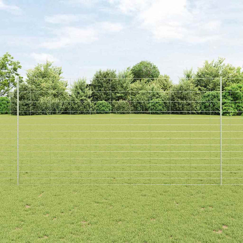 Load image into Gallery viewer, Vidaxl hek met paal zilver 1,6 x 25 m staal