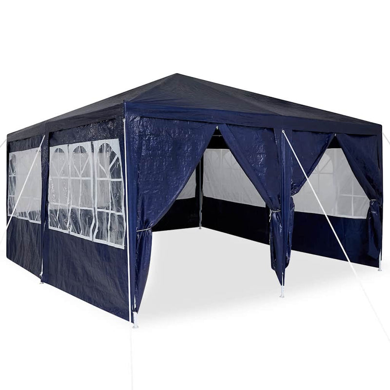 Load image into Gallery viewer, Vidaxl partytent blauw 400 x 400 x 266 cm polyetheen