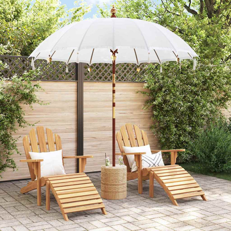 Load image into Gallery viewer, Vidaxl balinese parasol crème 220 x 220 x 260 cm