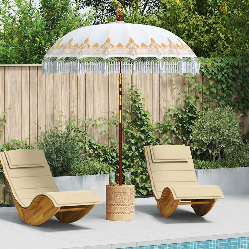 Load image into Gallery viewer, Vidaxl balinese parasol crème 190 x 190 x 260 cm