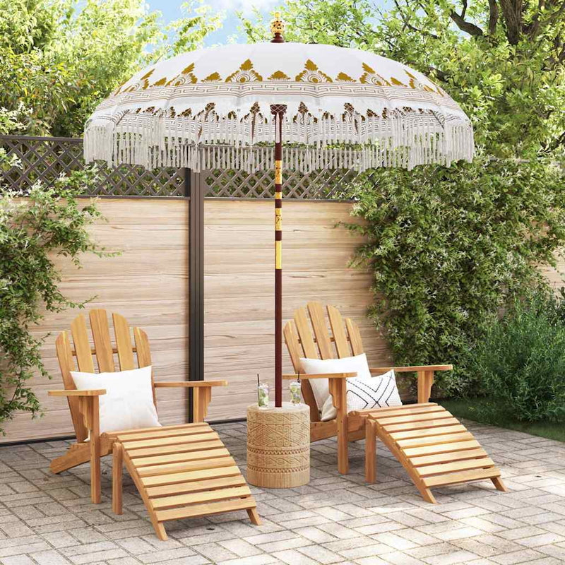 Load image into Gallery viewer, Vidaxl balinese parasol crème 215 x 215 x 260 cm