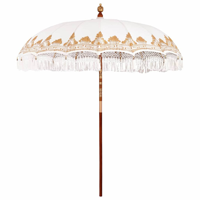 Load image into Gallery viewer, Vidaxl balinese parasol crème 215 x 215 x 260 cm