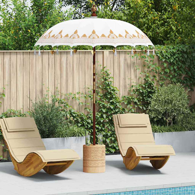 Load image into Gallery viewer, Vidaxl balinese parasol crème 185 x 185 x 260 cm