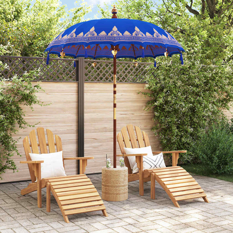 Load image into Gallery viewer, Vidaxl balinese parasol blauw 185 x 185 x 260 cm